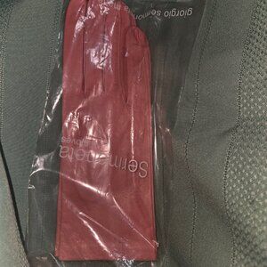 New Giorgio Sermoneta Leather Pink Gloves